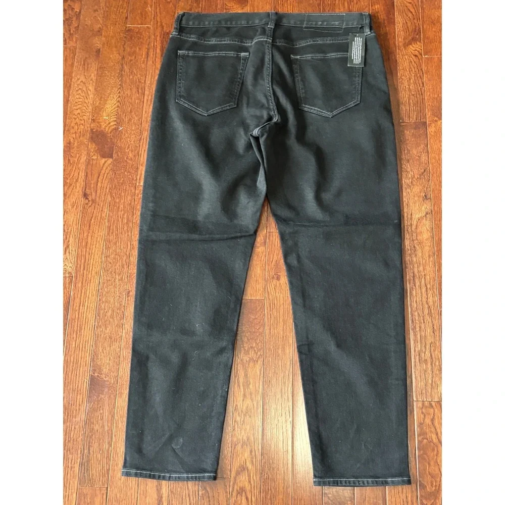 Banana Republic Mens Tapered Organic Denim Jeans Black Wash 34x30 769271-00 NWT